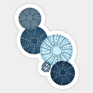 Blue Sea Urchins Sticker